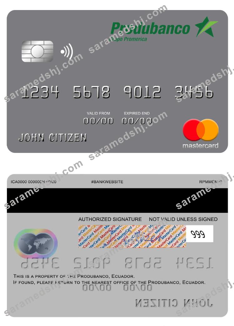 Ecuador Produbanco mastercard screen